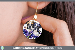GorgeousDogs 02 Purple Drips Round Earrings design.