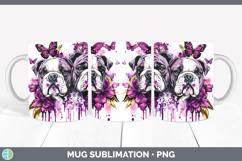 GorgeousDogs 02 Purple Drips Mug Wrap design.