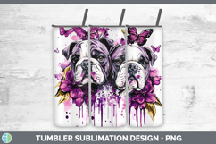 GorgeousDogs 02 Purple Drips Tumbler design.