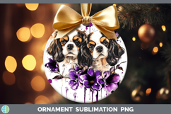 GorgeousDogs 02 Purple Drips Ornament design.