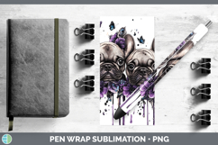 GorgeousDogs 02 Purple Drips Pen Wrap design.
