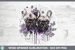 GorgeousDogs 02 Purple Drips Wind Spinner design.
