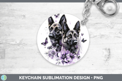 GorgeousDogs 02 Purple Drips Keychain design.