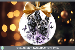 GorgeousDogs 02 Purple Drips Ornament design.