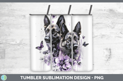 GorgeousDogs 02 Purple Drips Tumbler design.