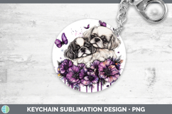 GorgeousDogs 02 Purple Drips Keychain design.