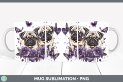 GorgeousDogs 02 Purple Drips Mug Wrap design.