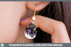 GorgeousDogs 02 Purple Drips Teardrop Earrings design.