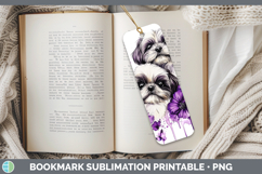 GorgeousDogs 02 Purple Drips Bookmark design.
