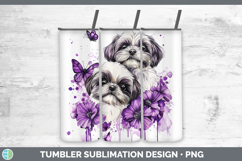 GorgeousDogs 02 Purple Drips Tumbler design.