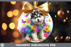 GorgeousDogs 02 Rainbow Summer Ornament design.