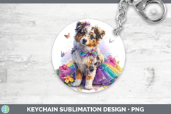 GorgeousDogs 02 Rainbow Summer Keychain design.