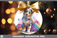 GorgeousDogs 02 Rainbow Summer Ornament design.