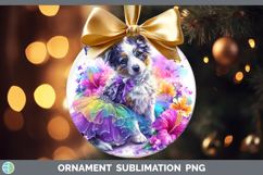 GorgeousDogs 02 Rainbow Summer Ornament design.
