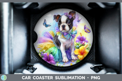 GorgeousDogs 02 Rainbow Summer Car Coaster design.