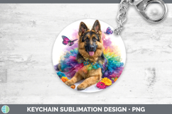 GorgeousDogs 02 Rainbow Summer Keychain design.