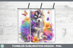 GorgeousDogs 02 Rainbow Summer Tumbler design.