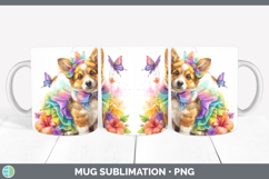GorgeousDogs 02 Rainbow Summer Mug Wrap design.