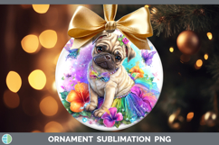GorgeousDogs 02 Rainbow Summer Ornament design.