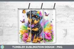 GorgeousDogs 02 Rainbow Summer Tumbler design.