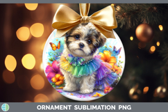GorgeousDogs 02 Rainbow Summer Ornament design.