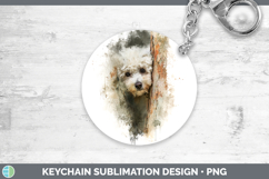 GorgeousDogs 02 Tree Peek Keychain design.
