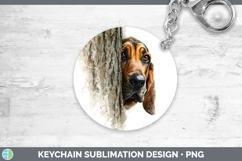 GorgeousDogs 02 Tree Peek Keychain design.