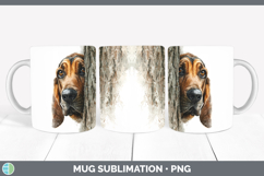 GorgeousDogs 02 Tree Peek Mug Wrap design.