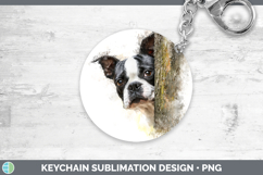 GorgeousDogs 02 Tree Peek Keychain design.