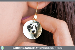 GorgeousDogs 02 Tree Peek Round Earrings design.