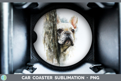 GorgeousDogs 02 Tree Peek Car Coaster design.