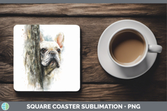 GorgeousDogs 02 Tree Peek Square Coaster design.