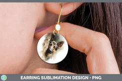 GorgeousDogs 02 Tree Peek Round Earrings design.