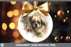 GorgeousDogs 02 Tree Peek Ornament design.