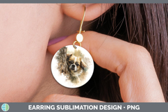 GorgeousDogs 02 Tree Peek Round Earrings design.