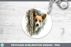 GorgeousDogs 02 Tree Peek Keychain design.