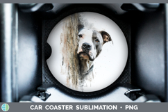 GorgeousDogs 02 Tree Peek Car Coaster design.