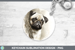 GorgeousDogs 02 Tree Peek Keychain design.