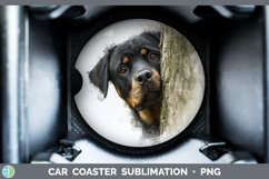 GorgeousDogs 02 Tree Peek Car Coaster design.