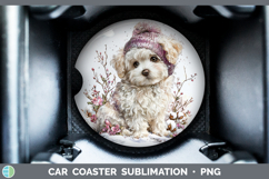 GorgeousDogs 02 Winter Knit Hat Car Coaster design.