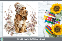 GorgeousDogs 02 Winter Knit Hat Paper Backgrounds design.