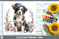 GorgeousDogs 02 Winter Knit Hat Paper Backgrounds design.