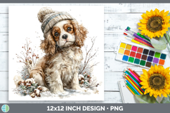 GorgeousDogs 02 Winter Knit Hat Paper Backgrounds design.