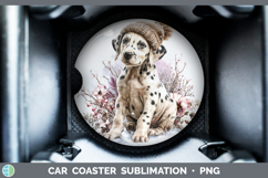 GorgeousDogs 02 Winter Knit Hat Car Coaster design.