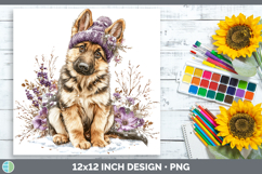 GorgeousDogs 02 Winter Knit Hat Paper Backgrounds design.