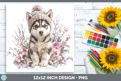 GorgeousDogs 02 Winter Knit Hat Paper Backgrounds design.