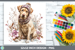 GorgeousDogs 02 Winter Knit Hat Paper Backgrounds design.