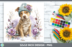 GorgeousDogs 02 Winter Knit Hat Paper Backgrounds design.
