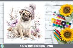 GorgeousDogs 02 Winter Knit Hat Paper Backgrounds design.