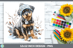 GorgeousDogs 02 Winter Knit Hat Paper Backgrounds design.